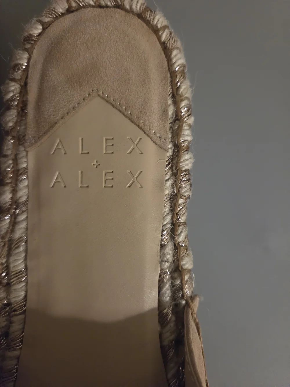 Alex And Ani Suede Bow Espadrille Slide - Tan 8 5 Nwob